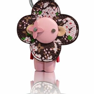 Floral Pink Kids Keychain Accessory Cherry Blossom Bag Charm